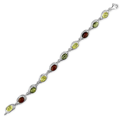 SILVER &AMBER BRACELET R9670M